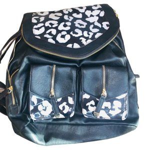 Black and white leopard giani Bini backpack